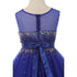 Little Girls Royal Blue Sparkling Rhinestone Illusion Tulle Party Formal Dress 4-6 - SophiasStyle.com